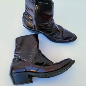 1970s/80s Burgundy Ankle Boots